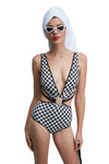 White Hollow One-Piece Swimsuit