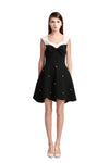 Black Petal Mini Dress