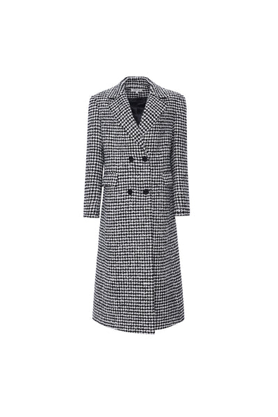 Houndstooth Long Coat