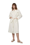 Designer Ostrich Wool White Knit Dress