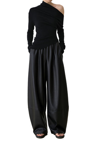 High-waisted Curved Trousers