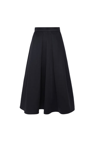 Cross-laced Pleated Dress Skirt