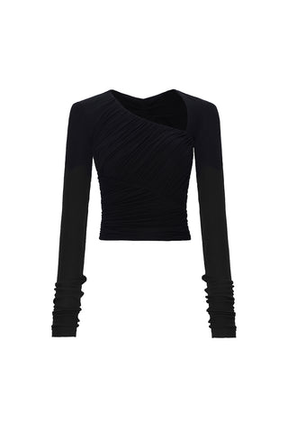 Three-dimensional Edged Knitted Top