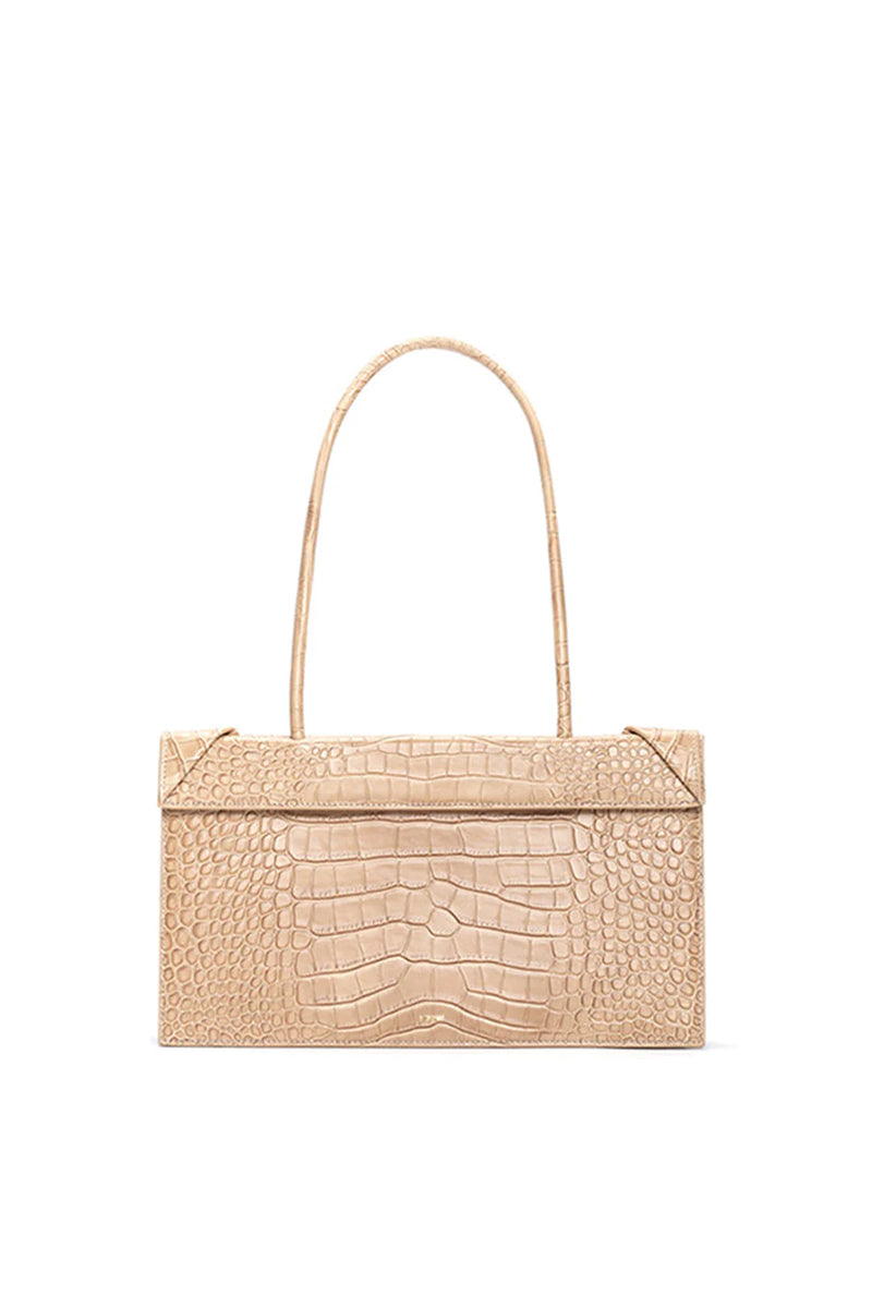 Click Medium Shoulder Bag In Crocodile-print Leather