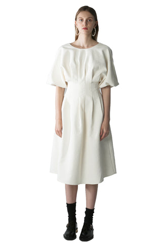 Padded Shoulder Sleeveless Dress
