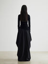 Geometric Arch High-Neck Wool Sweater