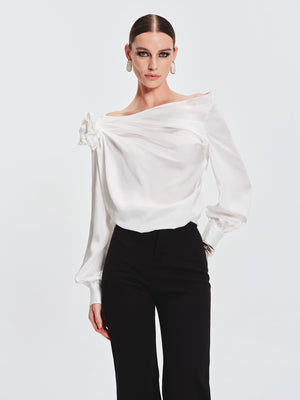 Liliana Floral off-shoulder shirt