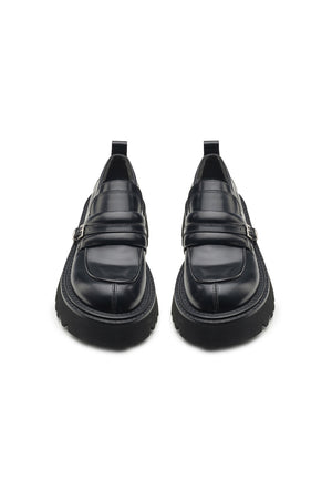 Round Toe Platform Loafers