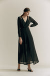 Black Sequined Chiffon Dress