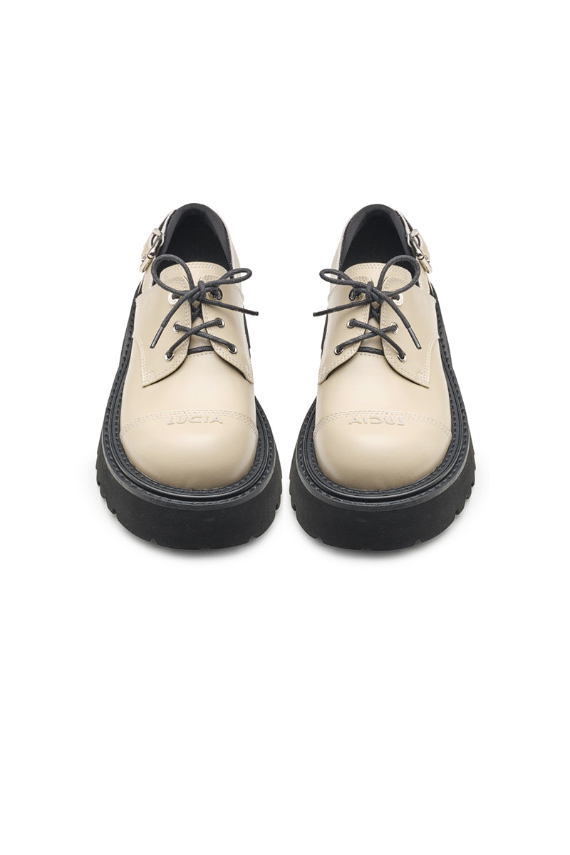 Round-toe Lace-up Derby Shoes