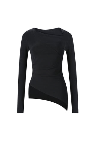 Curved Multi-wear Wool Knitted Top