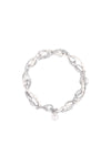 Silver Mesh Pearl Bracelet