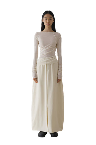 Irregular Arc Slanted Hem Skirt