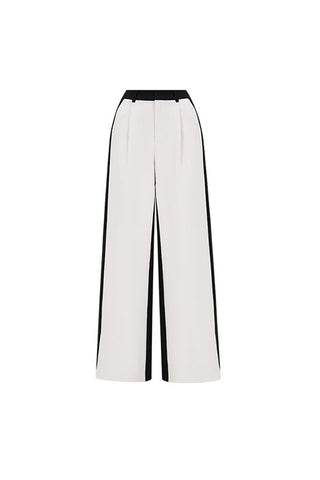 Black And White Striped Wide-leg Pants – SUPERMINT