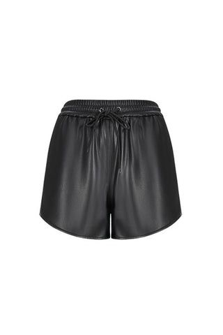 Short Black Leather Skirt
