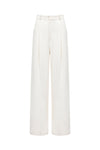White Wide Leg Pants Suit Pants