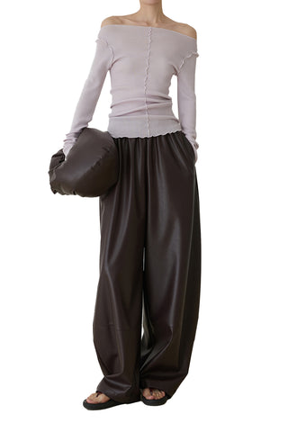 High-waisted Curved Trousers