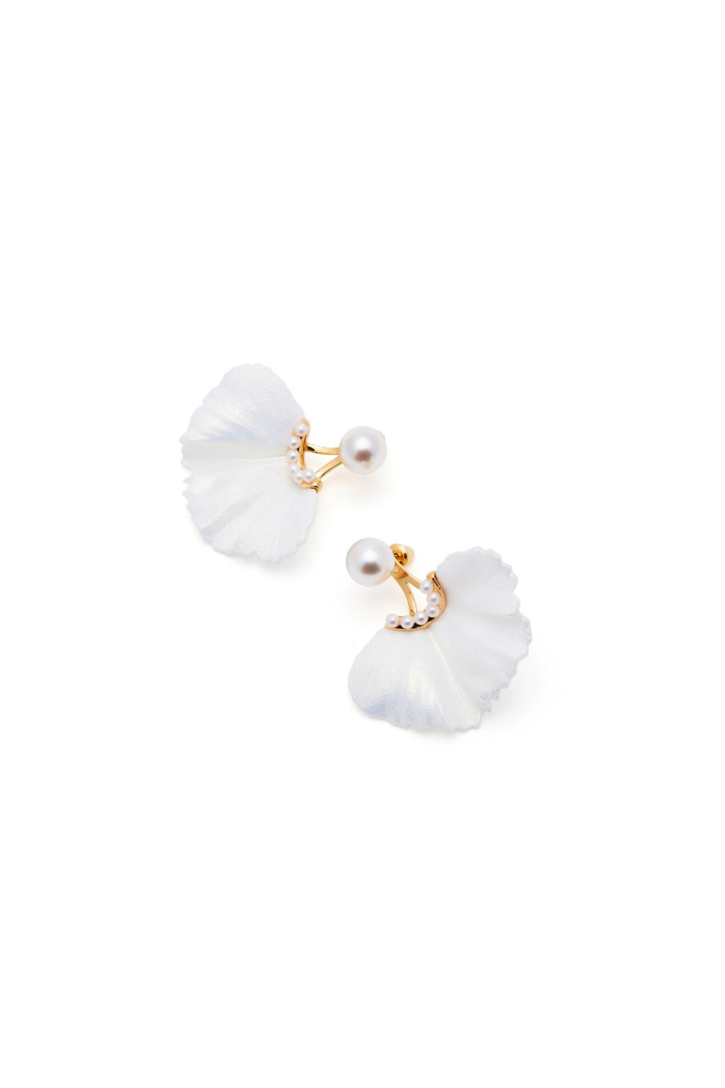 花瓣珍珠兩用耳環