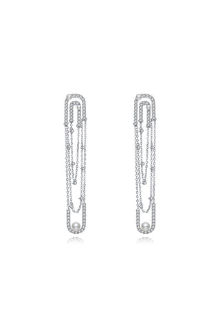 Concerto Diamond Chain Stud Earrings