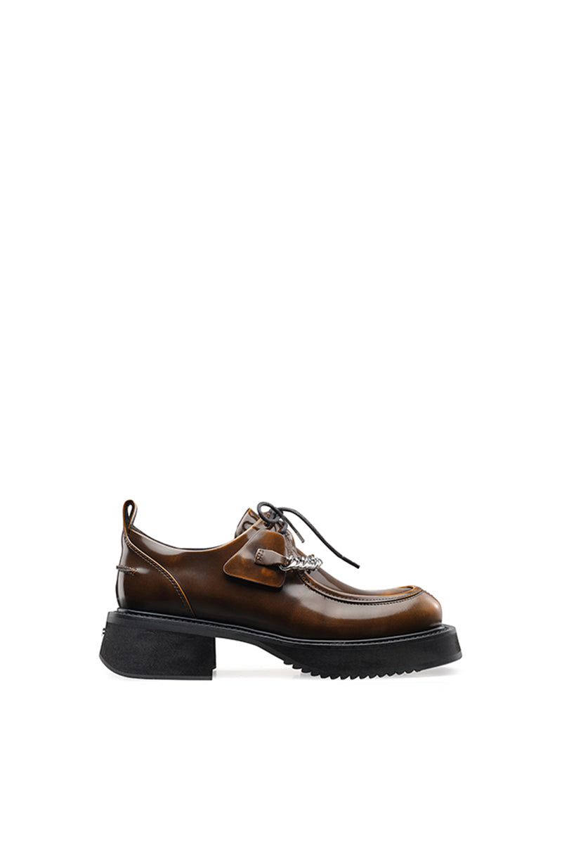 Cowhide Thick-soled Derby Shoes