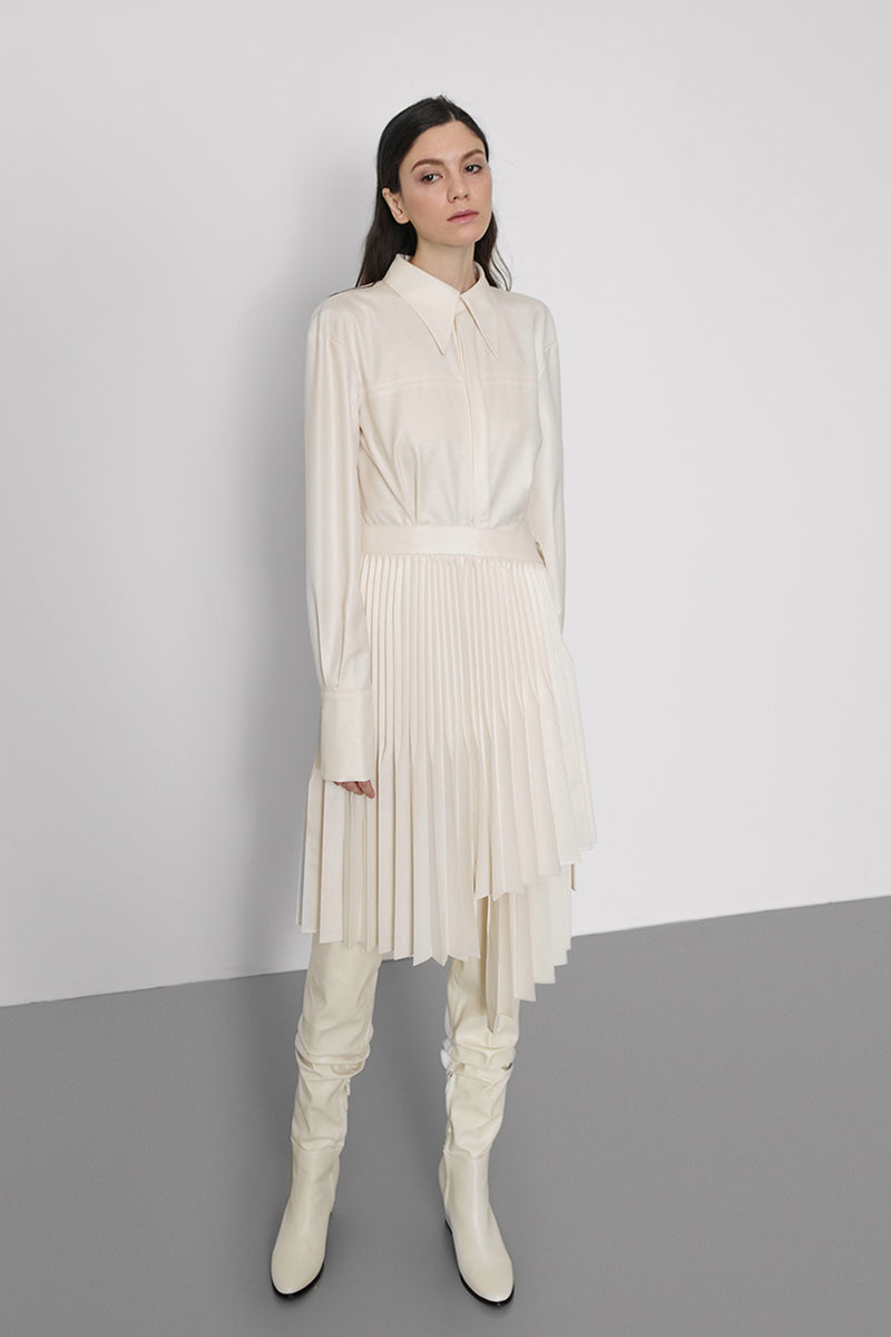 Architectural Three-dimensional Pleated Dress