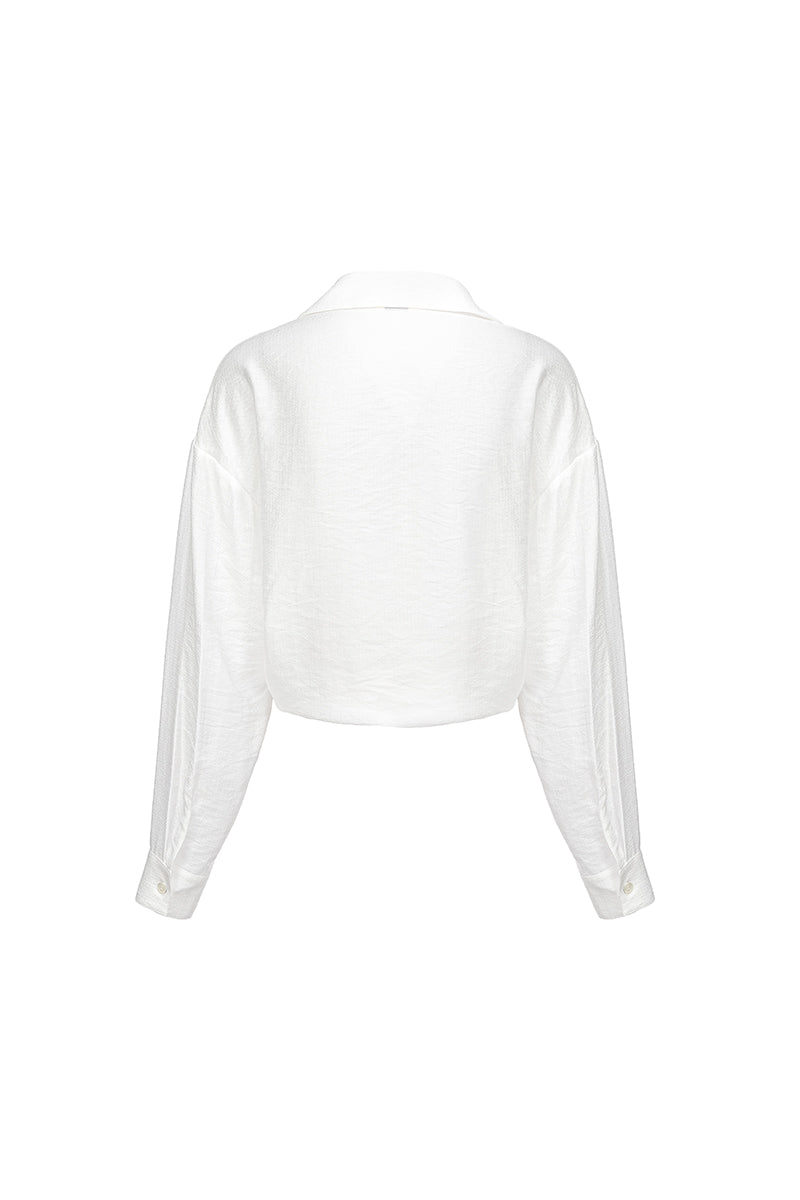 White Layered Sunscreen Long Sleeve Shirt