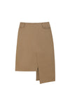 Irregular Arc Slanted Hem Skirt