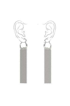 Cloudy Fringed Chain Earrings