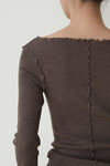 Collar Wool Pop-up Knit Top