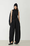 Curved Knit Balloon Trousers
