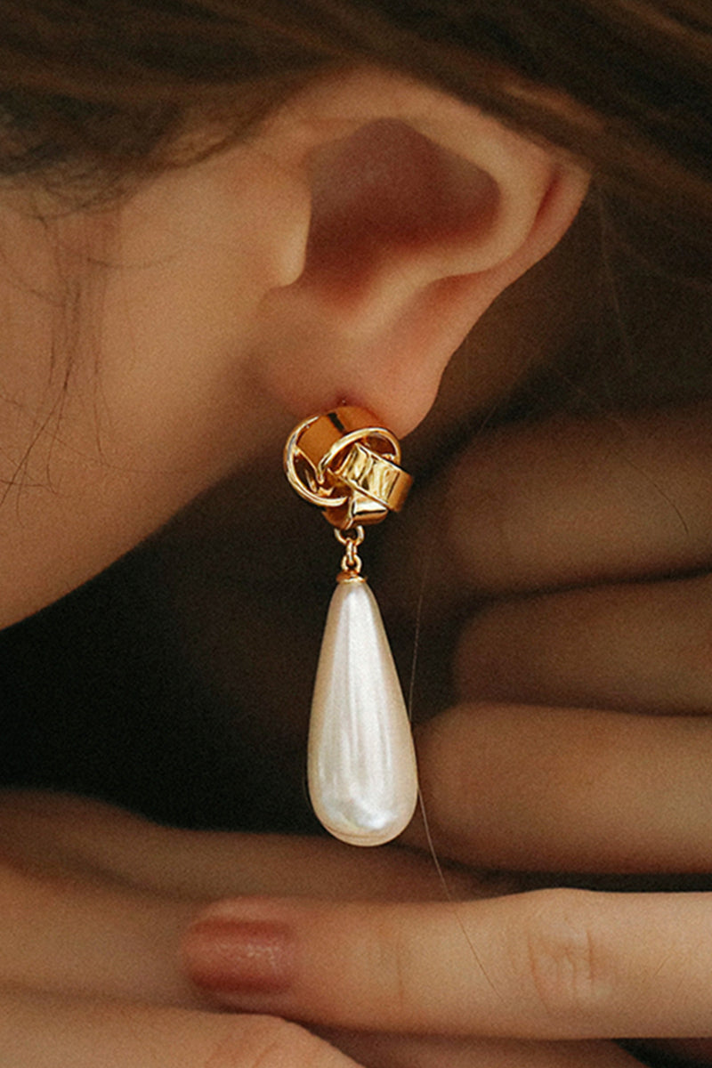 Drop Pearl Hydrangea Earrings