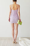 Purple Pleated Slip Dress