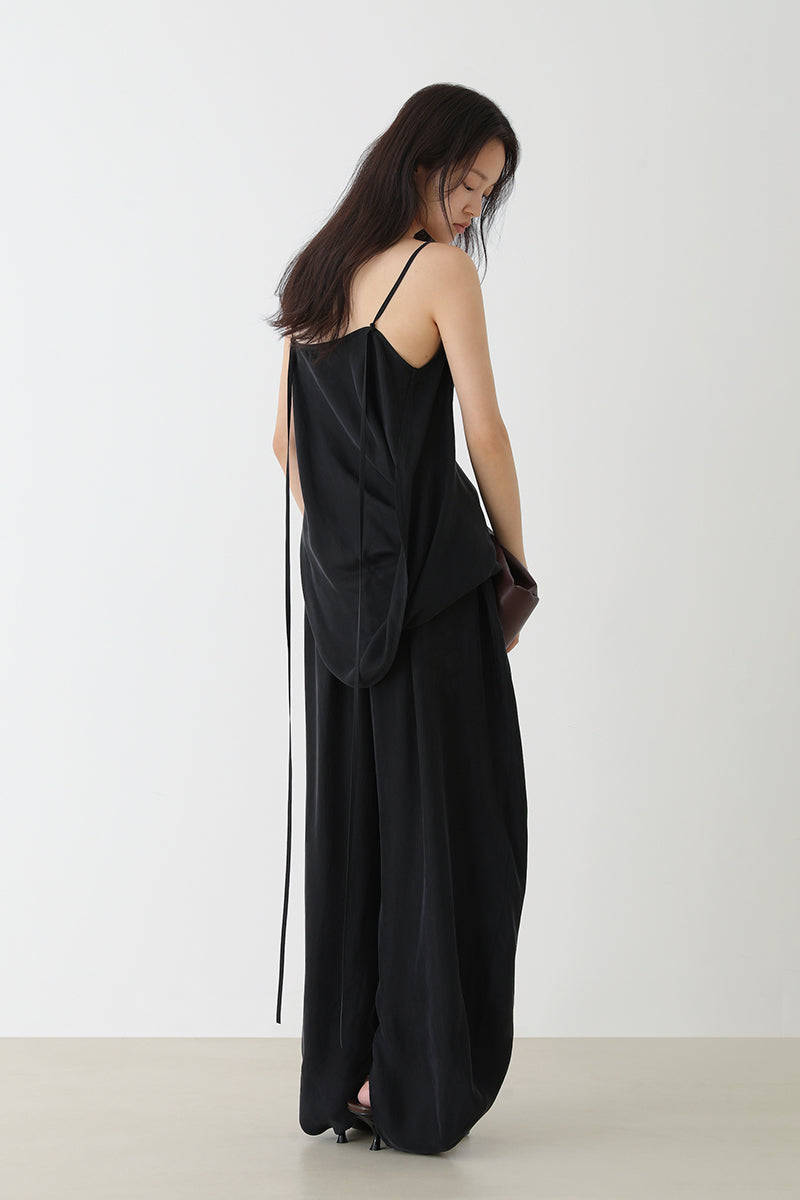 Tailored Twisted Pleated Camisole Top