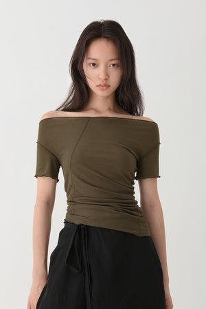 Curved One-neck Top