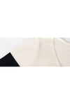 Panels Ruffled Sweater Top