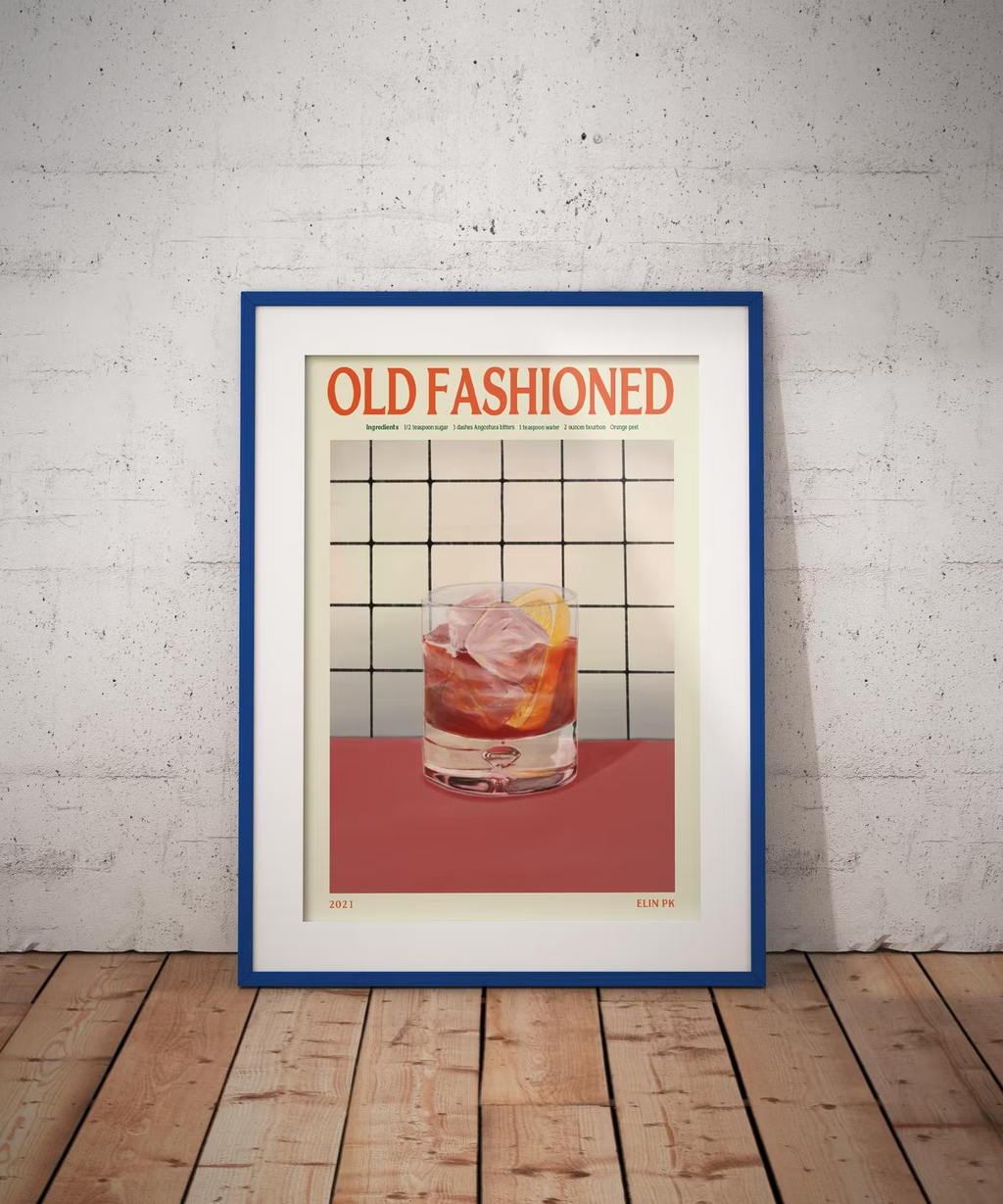 "Old Fashioned" art print by Elin Palmaer Karlsson