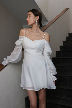 Off-the-shoulder Tulle Dress
