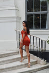 Red Satin Dress