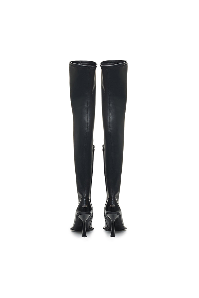 Pointed-toe High-heeled Over-the-knee Boots