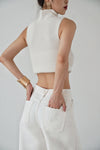 Washed Cotton-silhouette Jeans