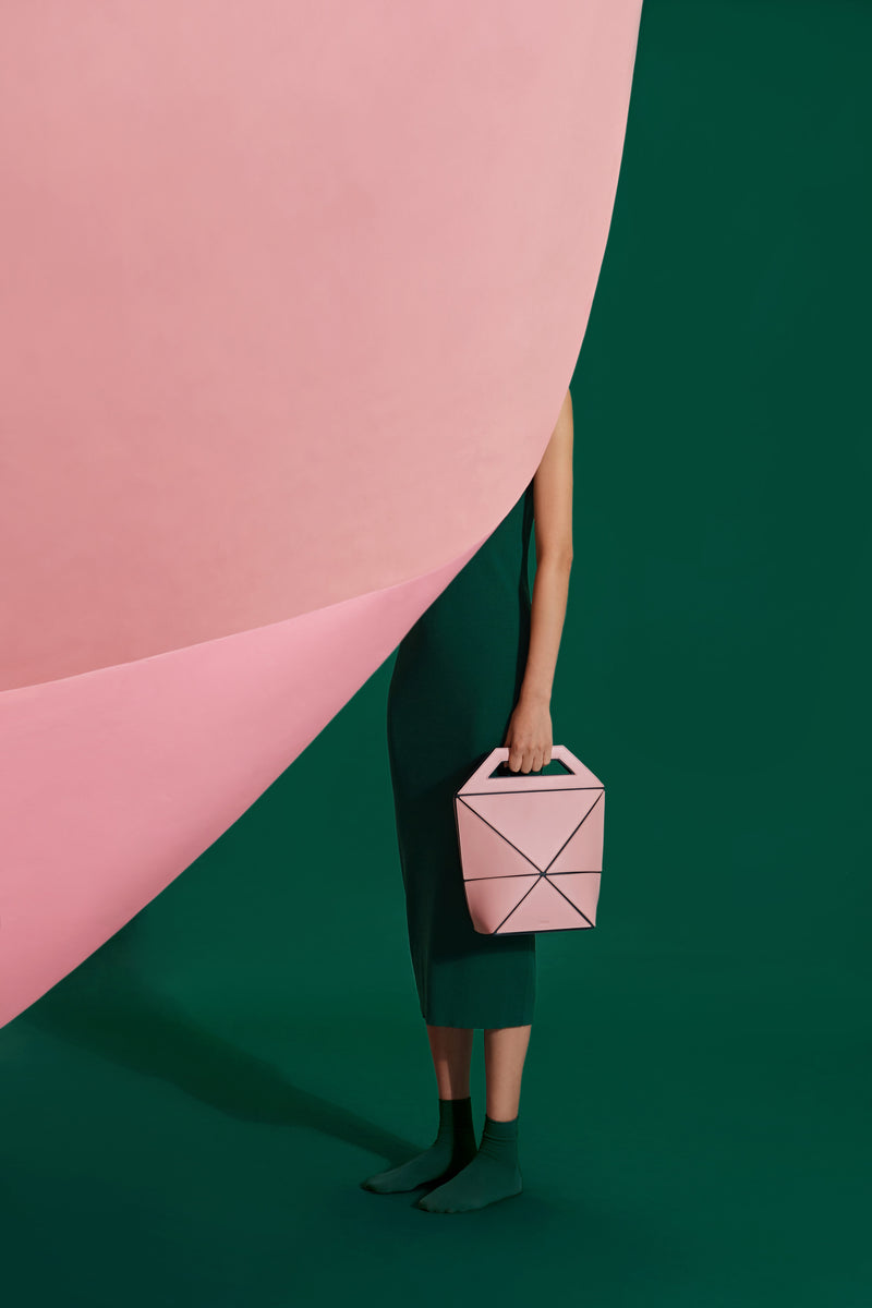 Large hand-held folding bag - Pink