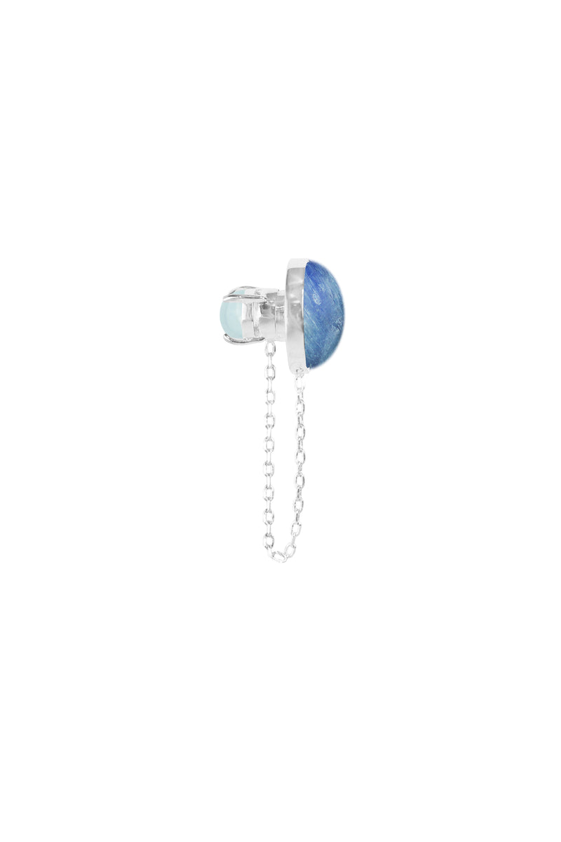 藍色 Zeit 耳環