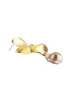 Pearl Drop Scallop Earrings