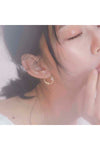 珍珠波紋耳環