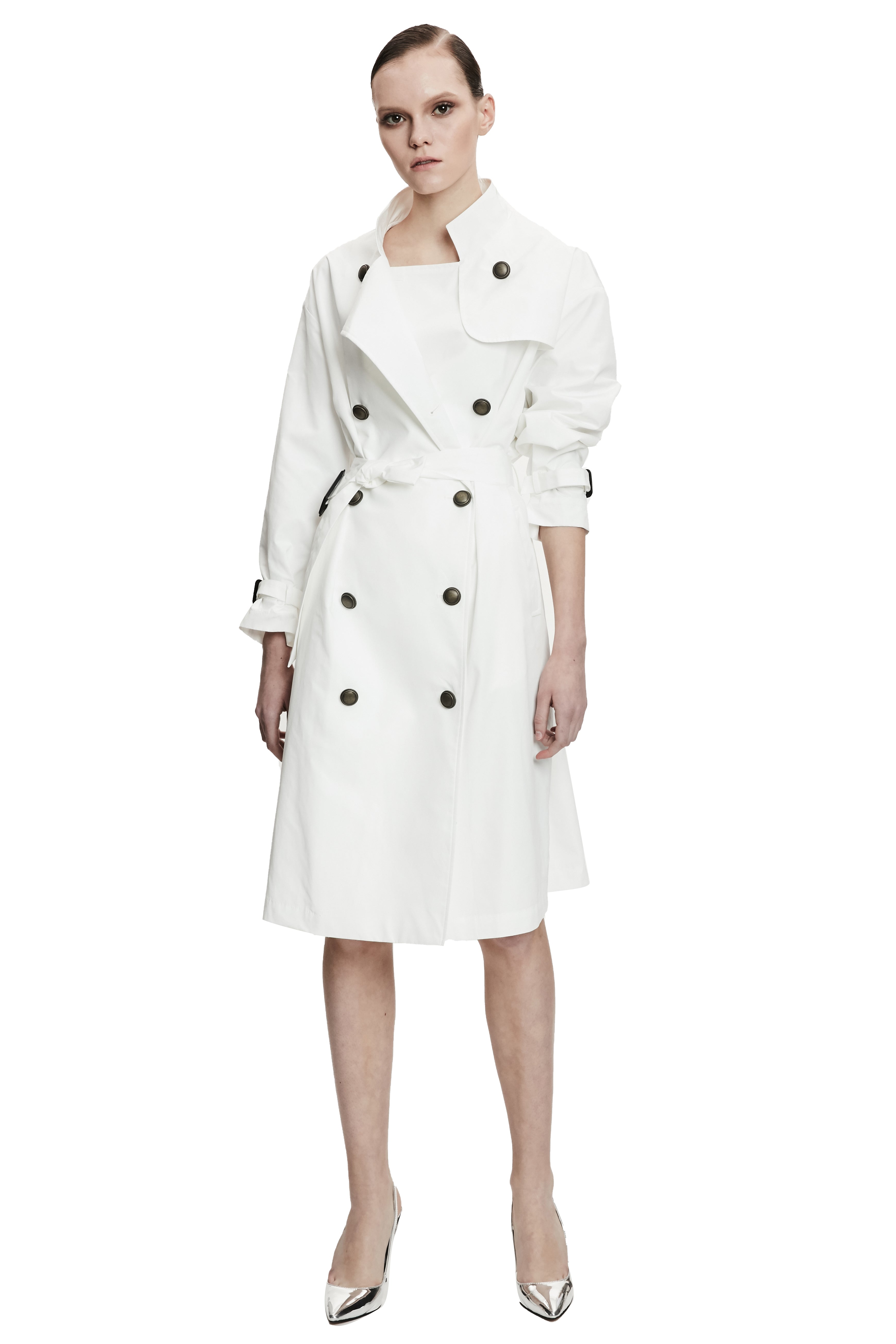 HYKE ハイク DOUBLE FACE TRENCH COAT ホワイト HYKE ハイク DOUBLE FACE TRENCH COAT ホワイト